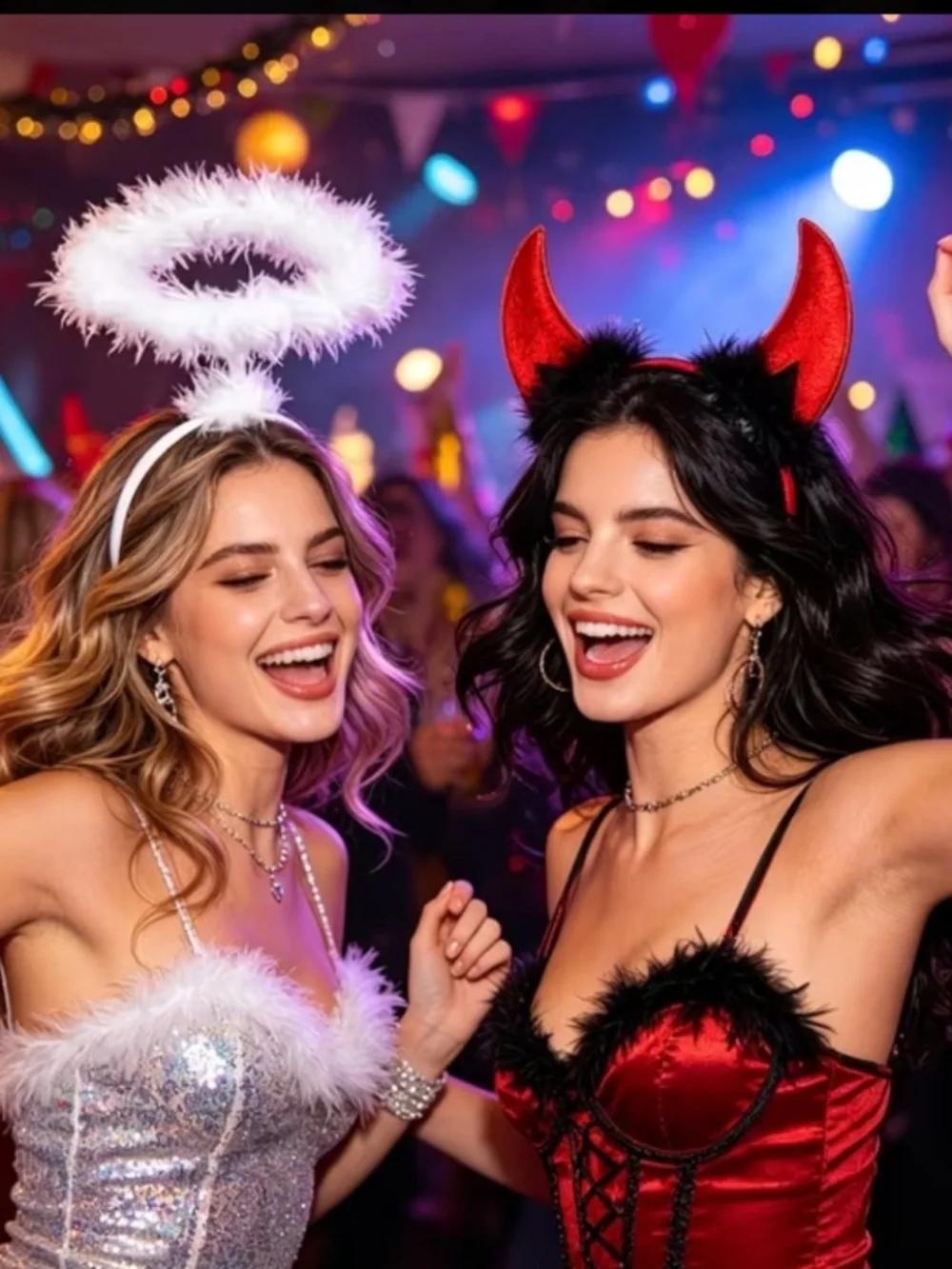 Adult Devil & Angel Headband Set